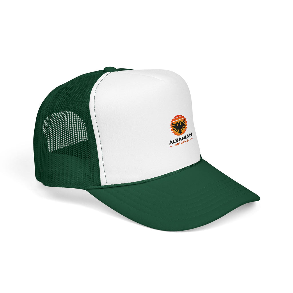 Foam Trucker Hat - Albanian Origins Sun Logo