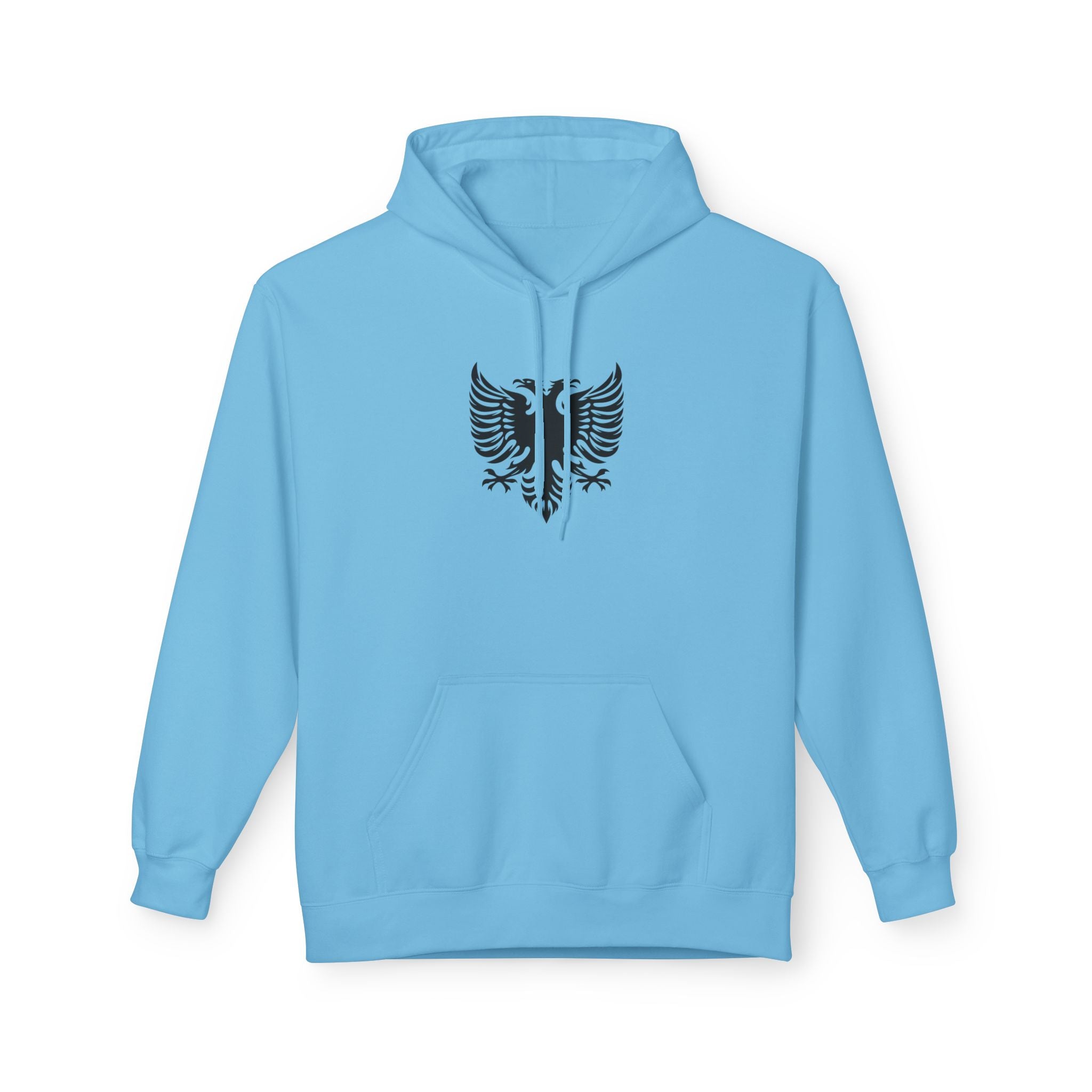 Unisex Midweight Softstyle Fleece Hoodie - Tribal Eagle  Design - Albanian Origins