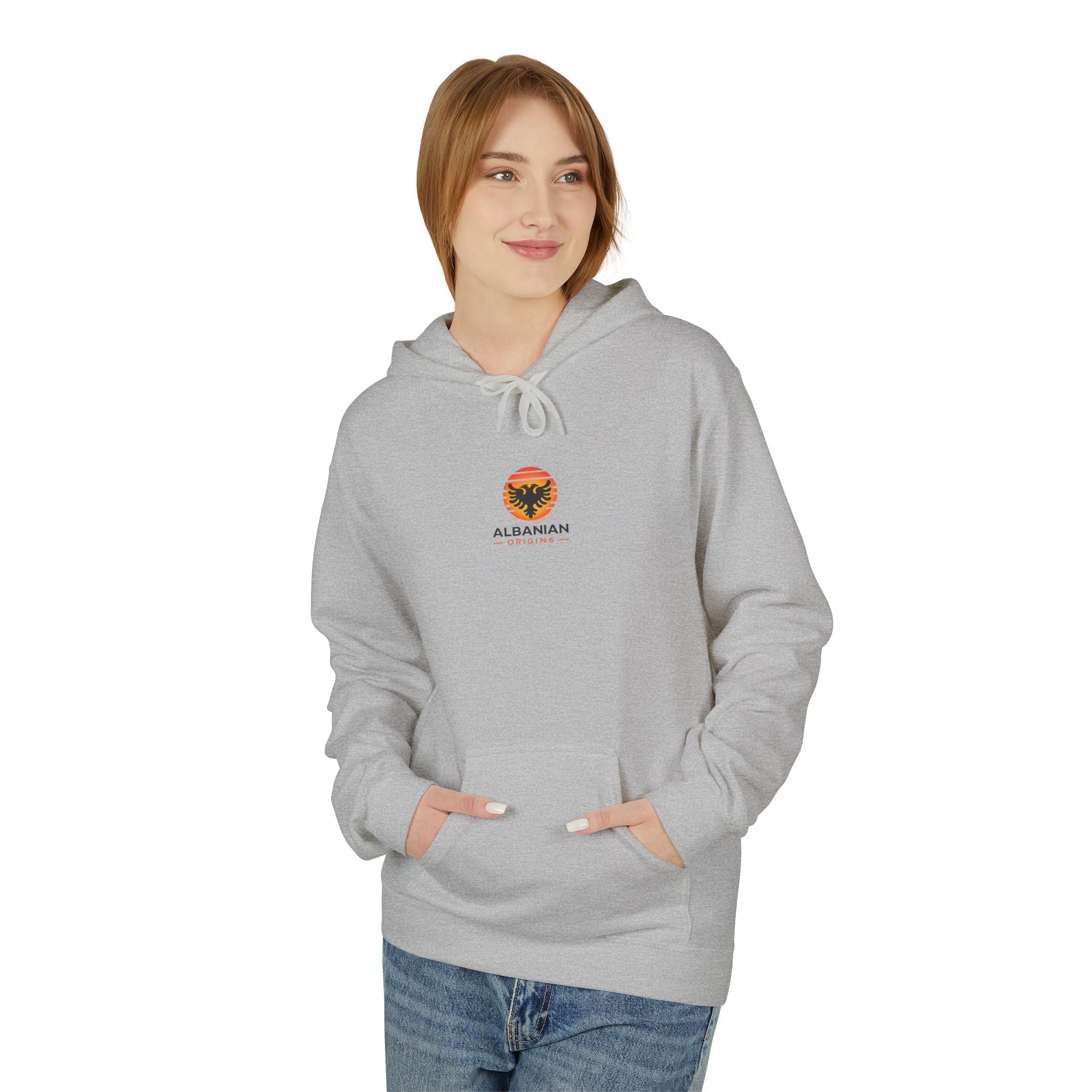Unisex Midweight Softstyle Fleece Hoodie - Albanian Origins Sun Logo