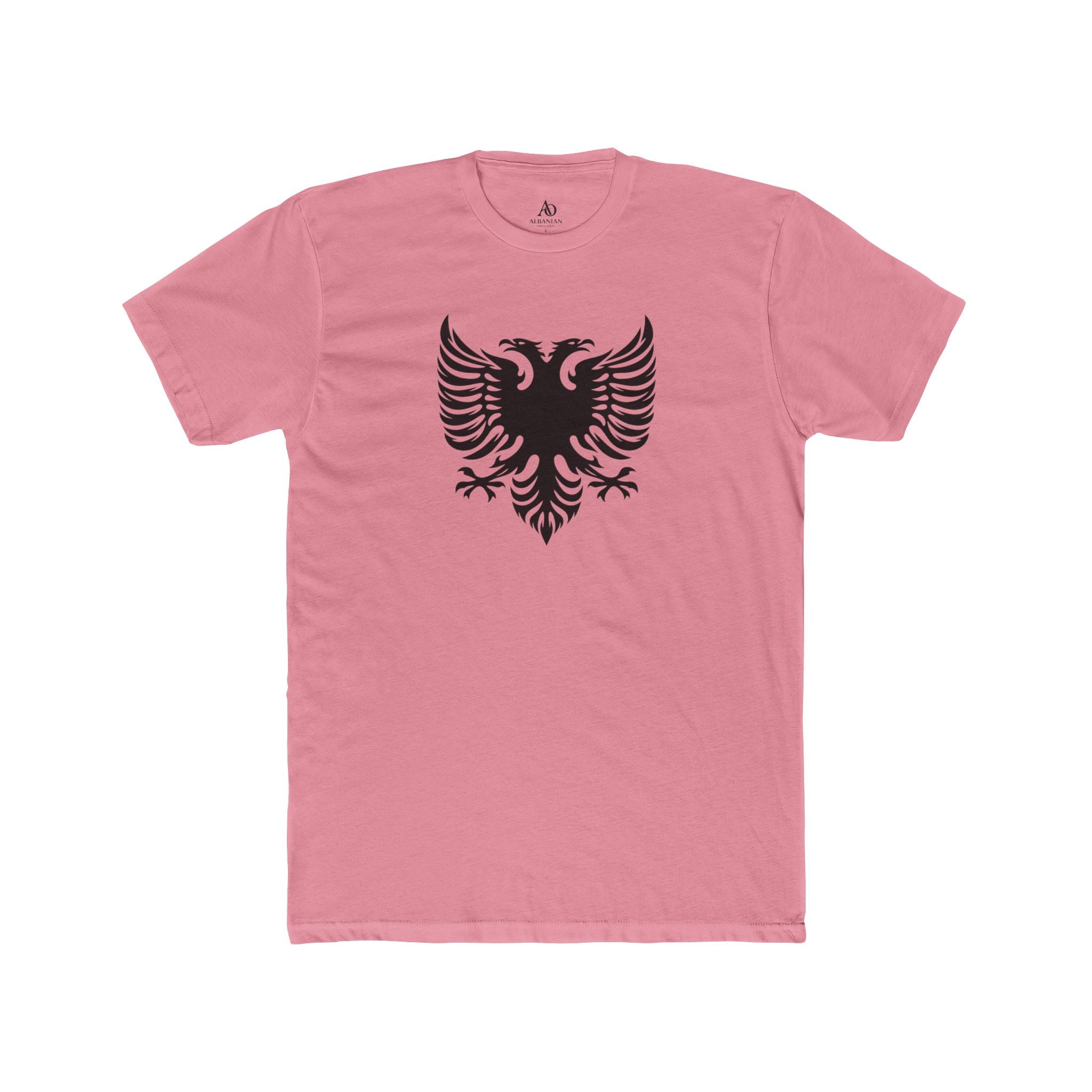 Unisex Cotton Crew Tee - Tribal Eagle Design - Albanian Origins Logo